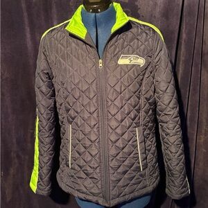 NFL Quilted Jacket with Lime Green Highlights